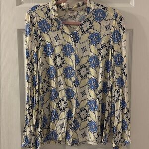 Loft Blue yellow Top